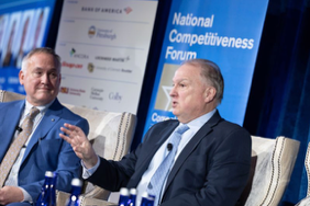 Mark Warner speaking at the National Competitiveness Forum